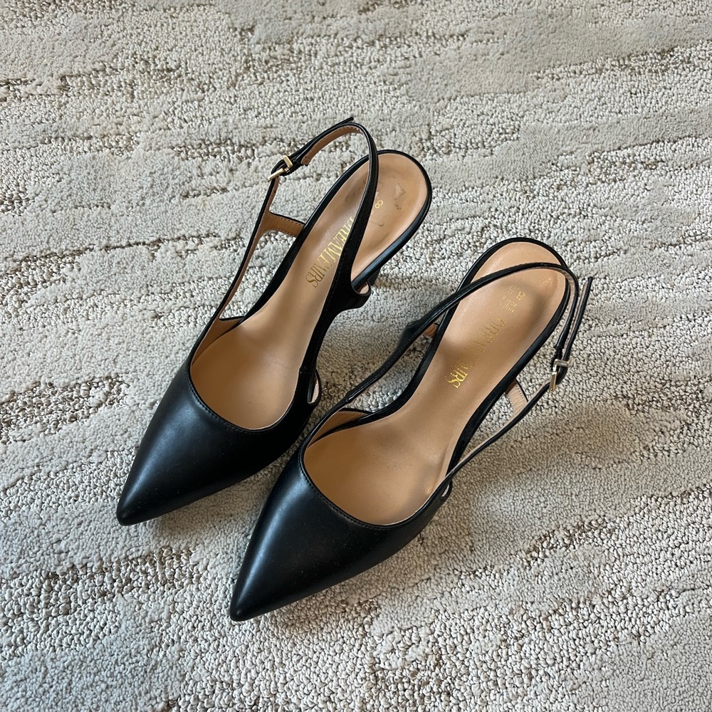 Elegant Black Slingback Heels